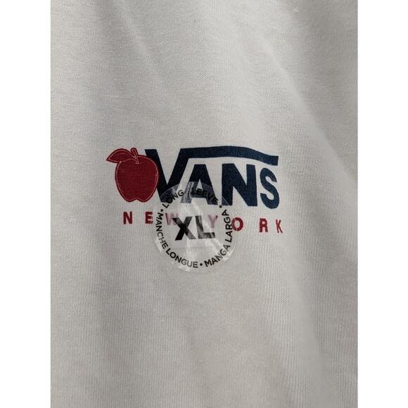 NWT Vans Keep It Local New York Apple Long Sleeve T-Shirt in White size XL - Picture 3 of 7